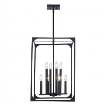 Trans Globe 11717 BK - 8LT PENDANT MID CENTURY-BK